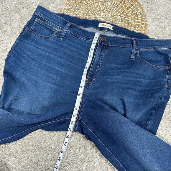 Madewell Roadtripper Jeans Skinny Leg High-Rise Blue Plus Size 37P - Picture 14 of 16